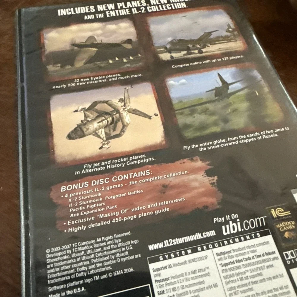 IL-2 Sturmovik 1946 PC Game DVD-ROM Ubisoft Flight Simulator 5 Games In One